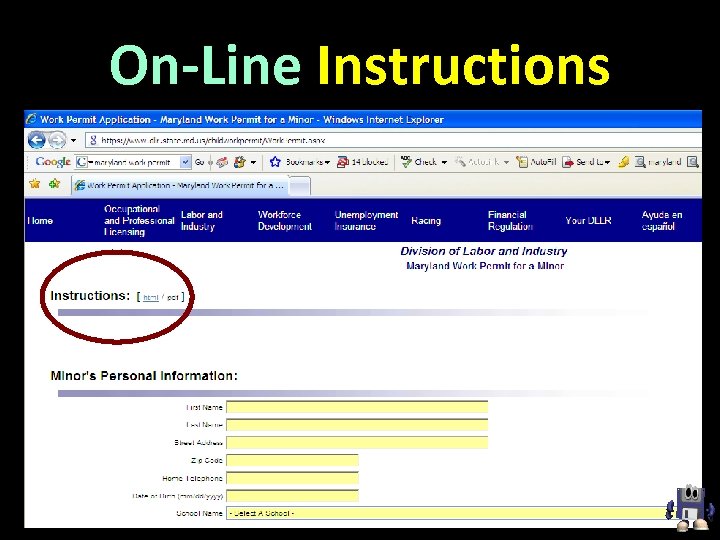 On-Line Instructions 