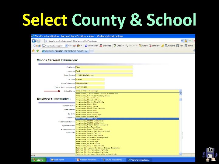 Select County & School 