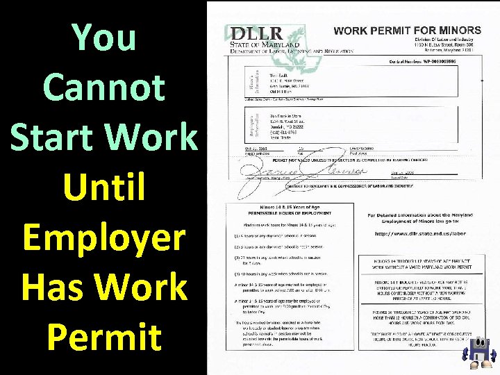You Cannot Start Work Until Employer Has Work Permit 