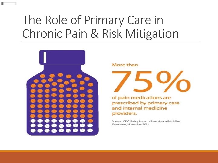 The Role of Primary Care in Chronic Pain & Risk Mitigation 