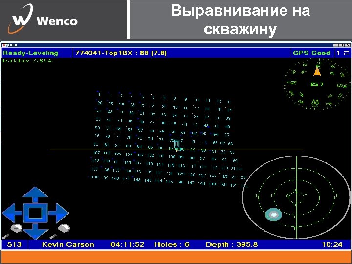 Выравнивание на скважину 