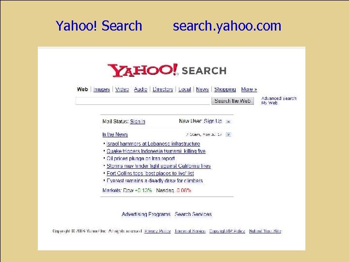 Yahoo! Search search. yahoo. com 