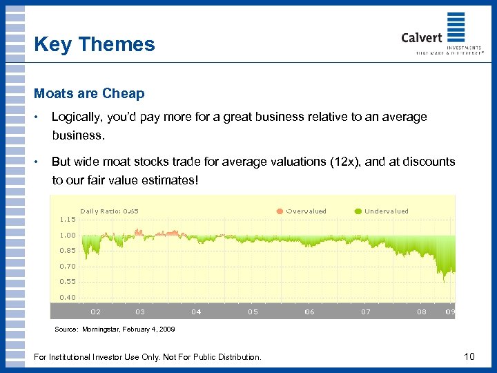 Key Themes Moats are Cheap • Logically, you’d pay more for a great business