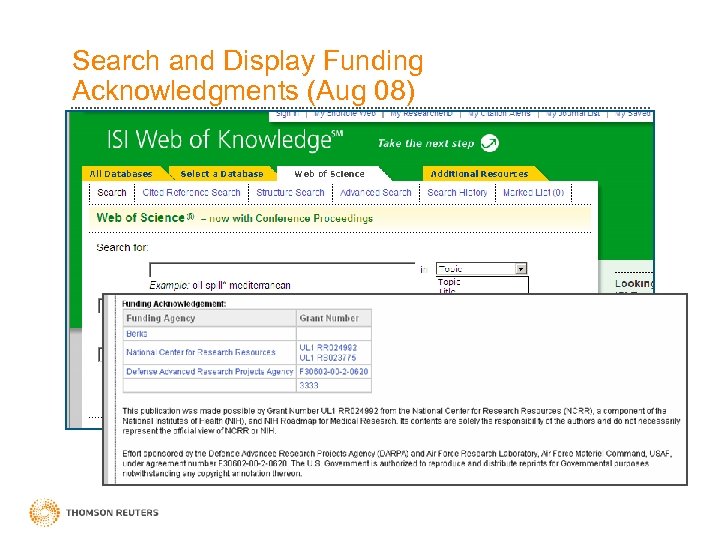 Search and Display Funding Acknowledgments (Aug 08) 