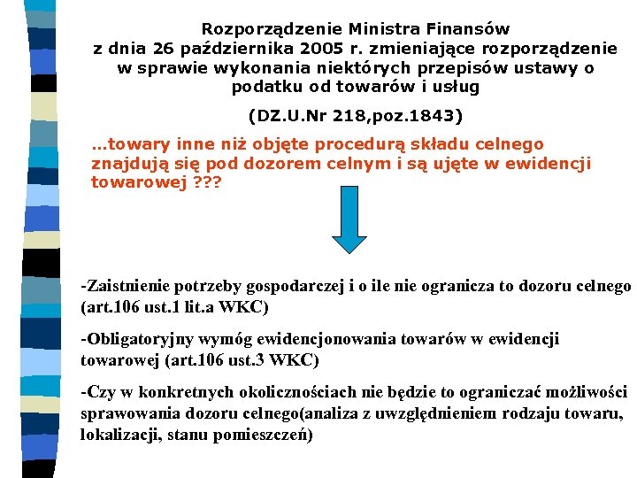 Rozporządzenie Ministra Finansów z dnia 26 października 2005 r. zmieniające rozporządzenie w sprawie wykonania