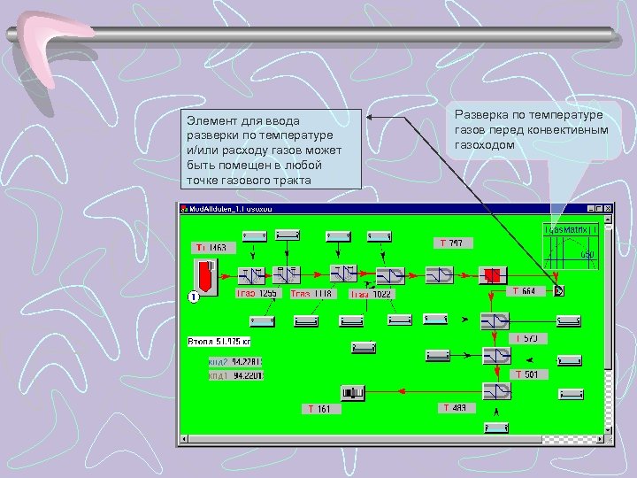 Элемент для ввода разверки по температуре и/или расходу газов может быть помещен в любой