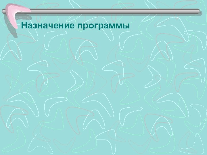 Назначение программы 