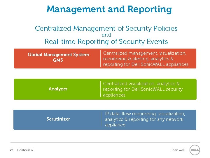 Management and Reporting Centralized Management of Security Policies and Real-time Reporting of Security Events
