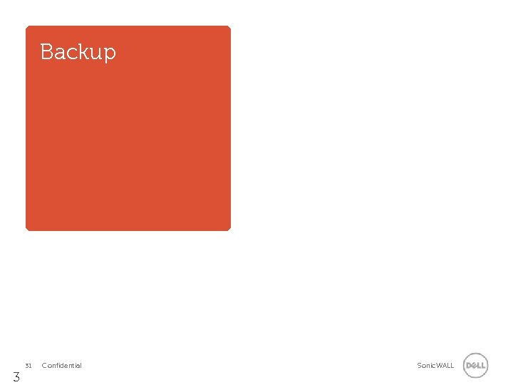 Backup 31 3 Confidential Sonic. WALL 