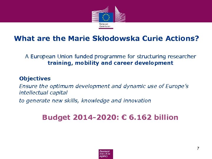 What are the Marie Skłodowska Curie Actions? A European Union funded programme for structuring