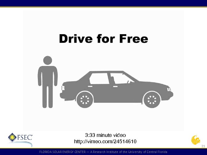 3: 33 minute video http: //vimeo. com/24514610 FLORIDA SOLAR ENERGY CENTER — A Research