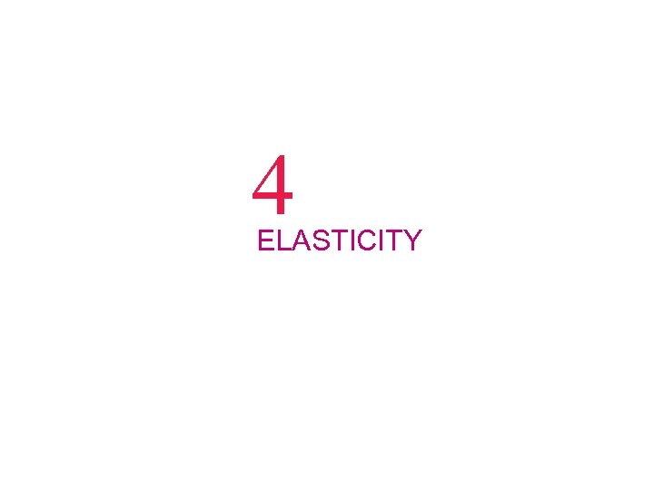 4 ELASTICITY 