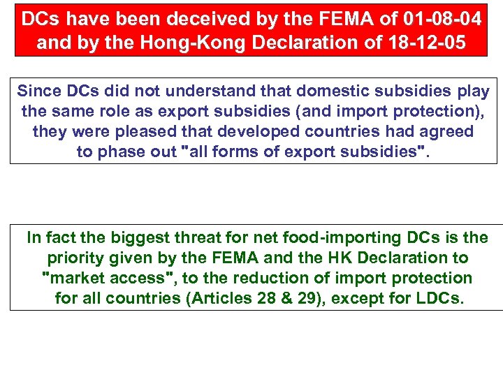 DCs have been deceived by the FEMA of 01 -08 -04 and by the
