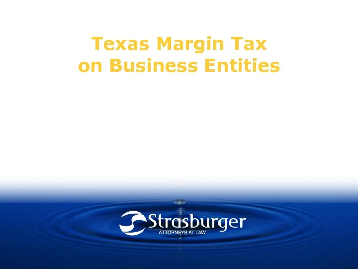 Texas Margin Tax on Business Entities 