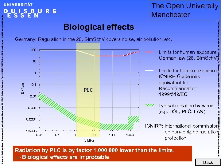 Biological effects Germany: Regulation in the 26. BIm. Sch. V covers noise, air pollution,