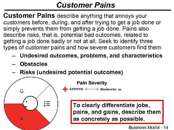 Customer Pains describe anything that annoys your customers before, during, and after trying to