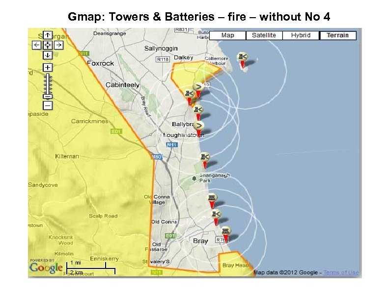 Gmap: Towers & Batteries – fire – without No 4 