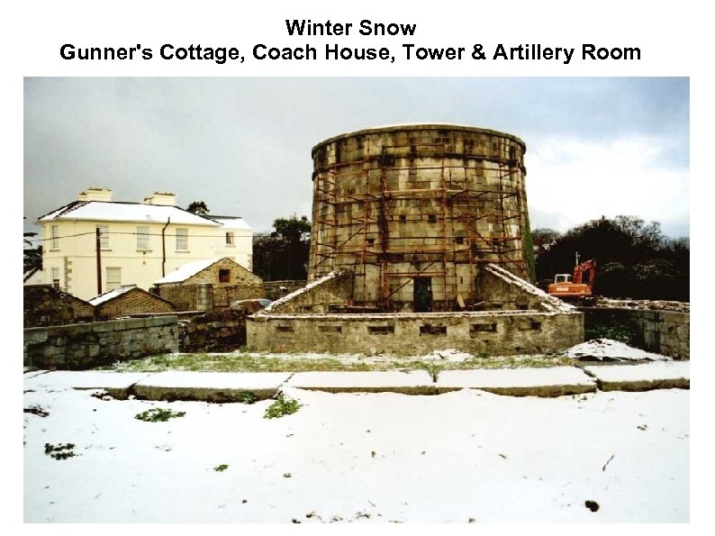 Winter Snow Gunner's Cottage, Coach House, Tower & Artillery Room 