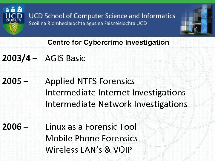 Centre for Cybercrime Investigation 2003/4 – AGIS Basic 2005 – Applied NTFS Forensics Intermediate