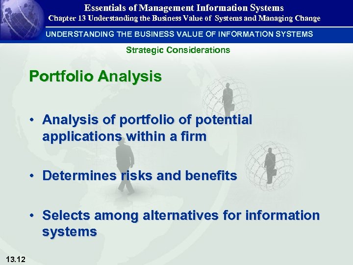 Essentials of Management Information Systems Chapter 13 Understanding the Business Value of Systems and