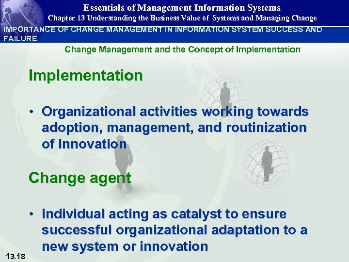 Essentials of Management Information Systems Chapter 13 Understanding the Business Value of Systems and