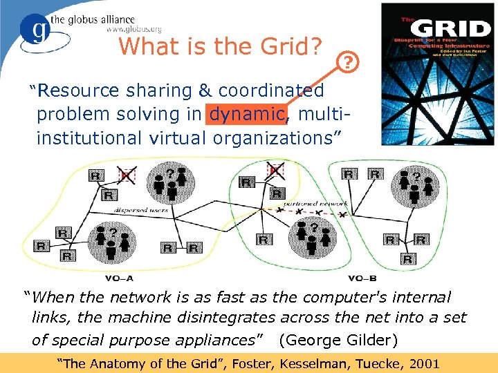 3 What is the Grid? ? “Resource sharing & coordinated problem solving in dynamic,