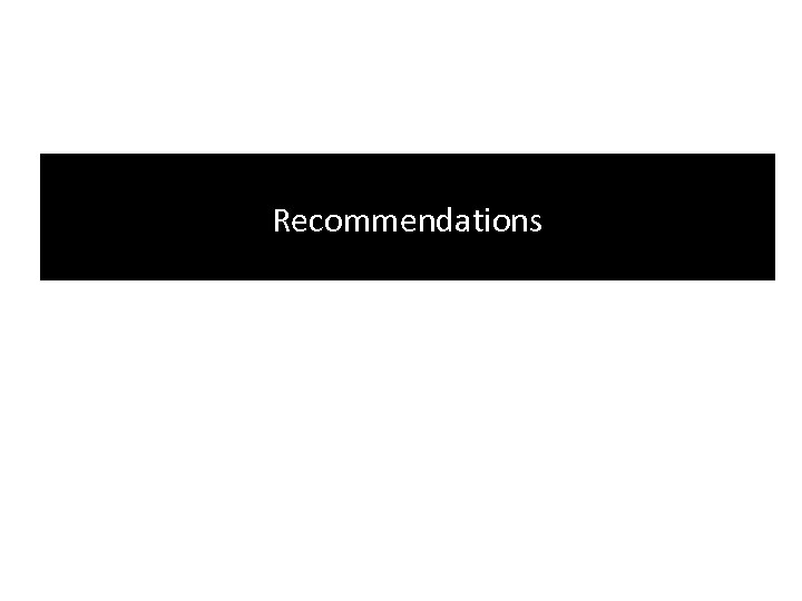 Recommendations 