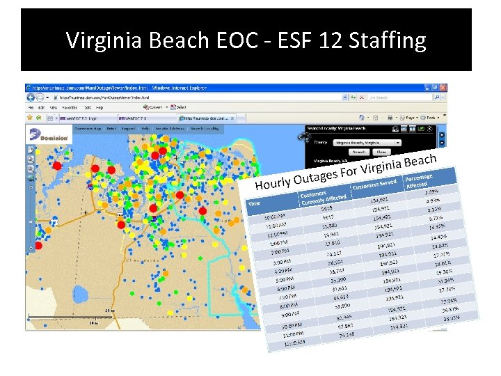 Virginia Beach EOC - ESF 12 Staffing 