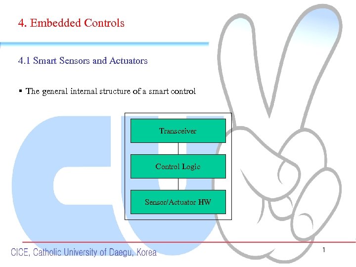 4. Embedded Controls 4. 1 Smart Sensors and Actuators § The general internal structure