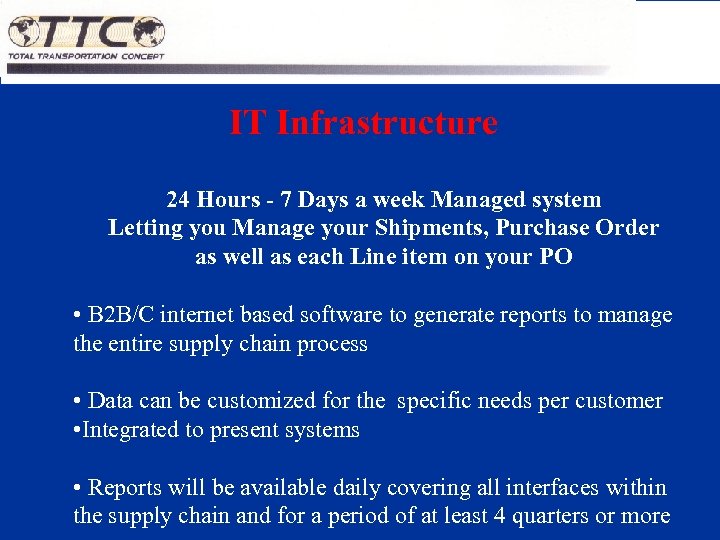 IT Infrastructure 24 Hours - 7 Days a week Managed system Letting you Manage