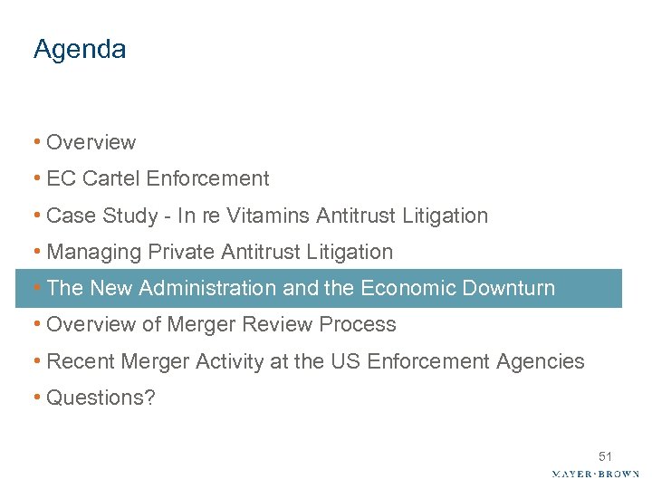 Agenda • Overview • EC Cartel Enforcement • Case Study - In re Vitamins