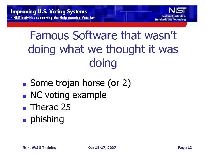 Famous Software that wasn’t doing what we thought it was doing n n Some