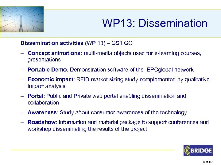 WP 13: Dissemination activities (WP 13) – GS 1 GO – Concept animations: multi-media