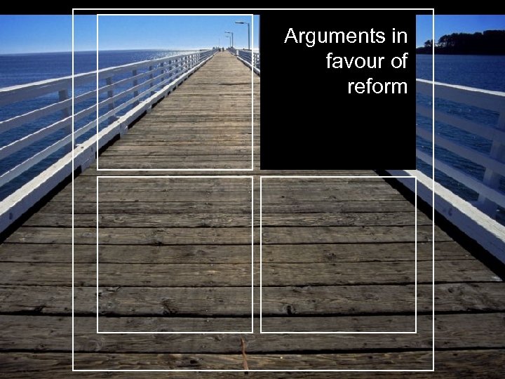 Arguments in favour of reform 