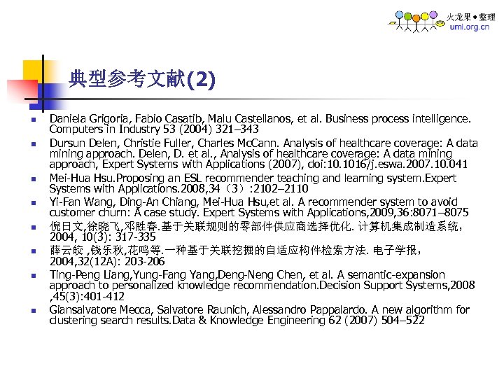 典型参考文献(2) n n n n Daniela Grigoria, Fabio Casatib, Malu Castellanos, et al. Business