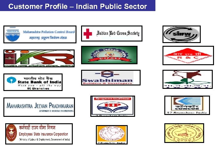 Customer Profile – Indian Public Sector 