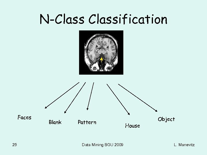N-Classification Faces 25 Blank Pattern Data Mining BGU 2009 House Object L. Manevitz 