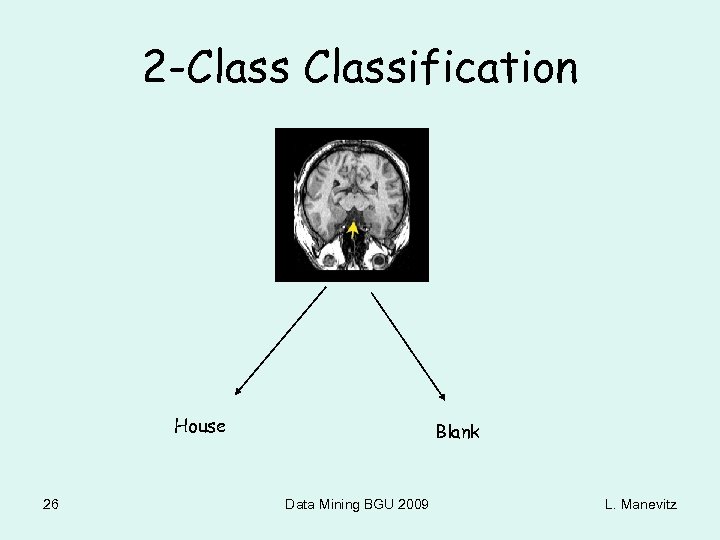 2 -Classification House 26 Blank Data Mining BGU 2009 L. Manevitz 
