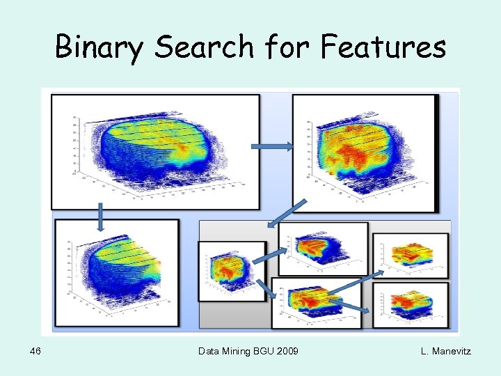 Binary Search for Features 46 Data Mining BGU 2009 L. Manevitz 
