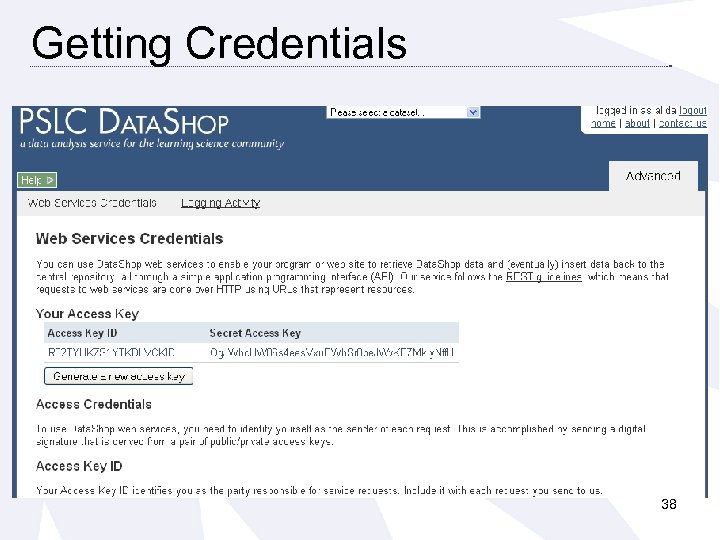 Getting Credentials 38 