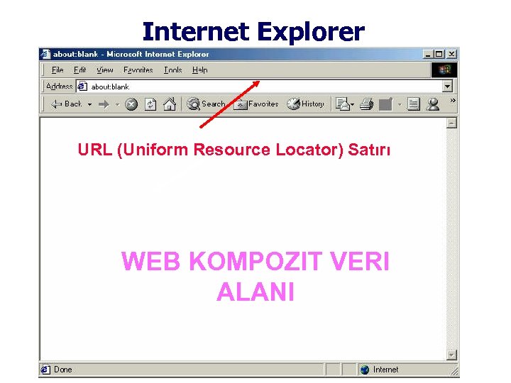 Internet Explorer URL (Uniform Resource Locator) Satırı WEB KOMPOZIT VERI ALANI 