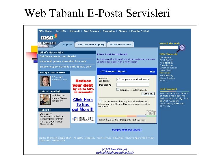 Web Tabanlı E-Posta Servisleri 