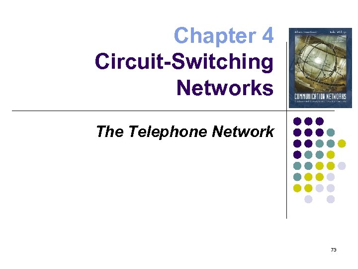 Chapter 4 Circuit-Switching Networks The Telephone Network 73 