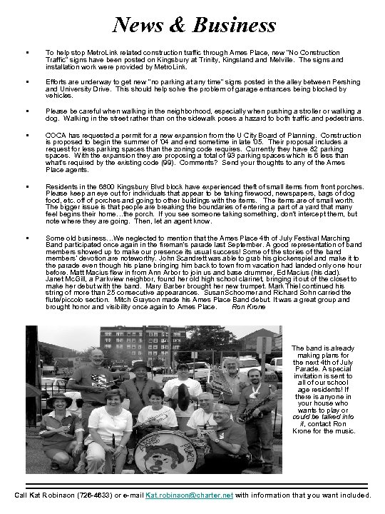 News & Business • To help stop Metro. Link related construction traffic through Ames