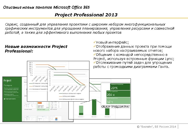 Описание новых пакетов Microsoft Office 365 Project Professional 2013 Сервис, созданный для управления проектами