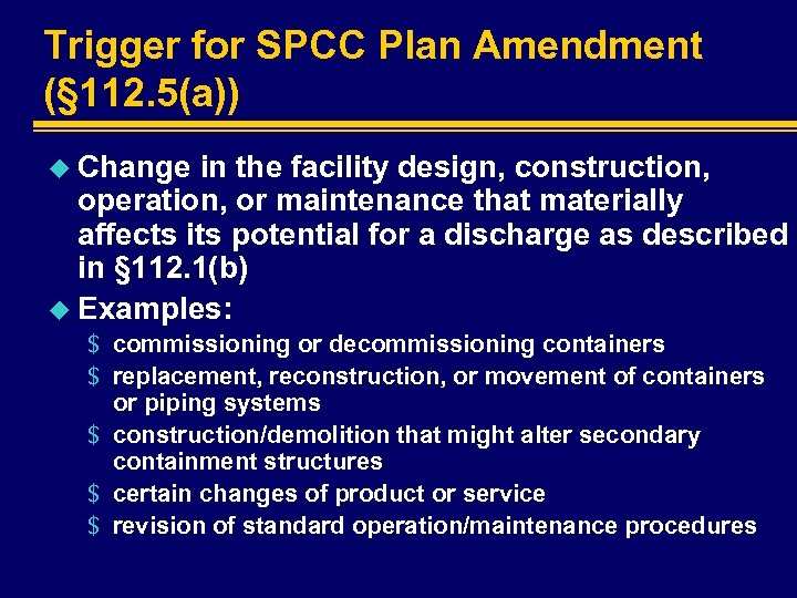 The Revised SPCC Regulations U S Environmental Protection