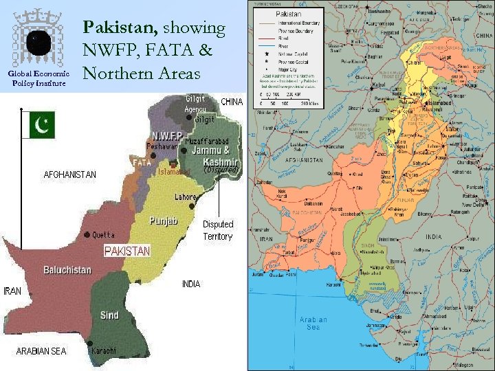 Global Economic Policy Institute Pakistan, showing NWFP, FATA & Northern Areas 