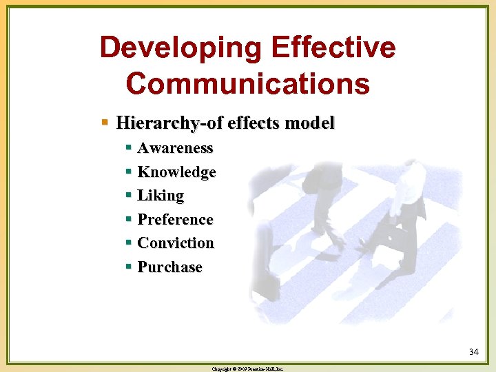 Developing Effective Communications § Hierarchy-of effects model § Awareness § Knowledge § Liking §