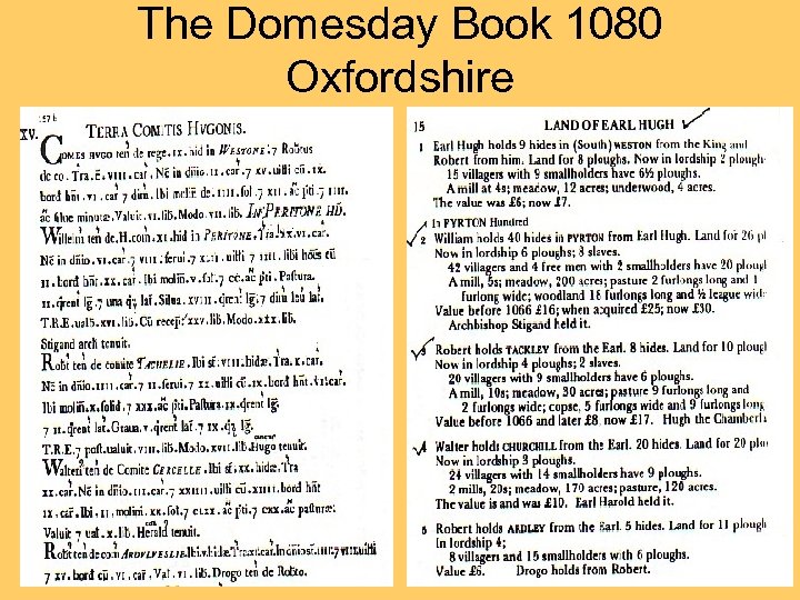 The Domesday Book 1080 Oxfordshire 
