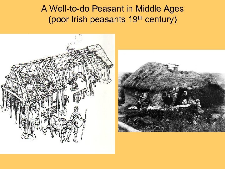 A Well-to-do Peasant in Middle Ages (poor Irish peasants 19 th century) 